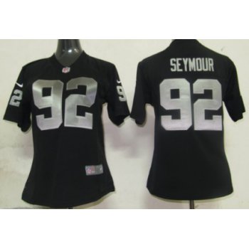 Nike Oakland Raiders #92 Richard Seymour Black Game Womens Jersey