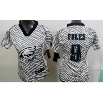 Nike Philadelphia Eagles #9 Nick Foles 2012 Womens Zebra Fashion Jersey