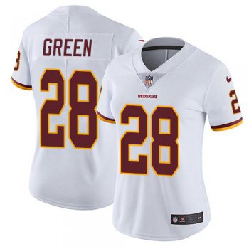 Nike Redskins 28 Darrell Green White Women Vapor Untouchable Limited Jersey