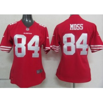 Nike San Francisco 49ers #84 Randy Moss Red Game Womens Jersey