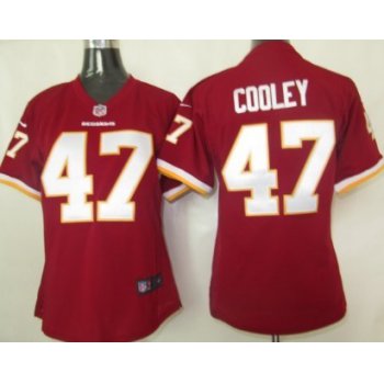 Nike Washington Redskins #47 Chris Cooley Red Game Womens Jersey