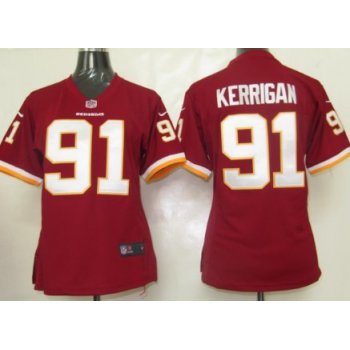 Nike Washington Redskins #91 Ryan Kerrigan Red Game Womens Jersey