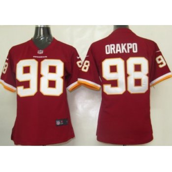 Nike Washington Redskins #98 Brian Orakpo Red Game Womens Jersey