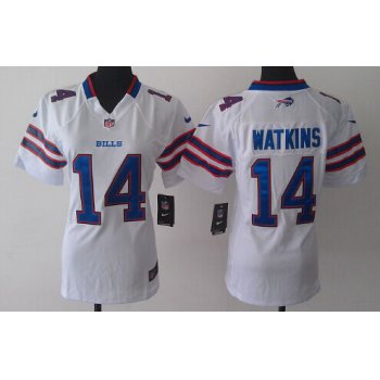 Nike Buffalo Bills #14 Sammy Watkins White Game Womens Jersey