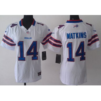 Nike Buffalo Bills #14 Sammy Watkins White Limited Womens Jersey