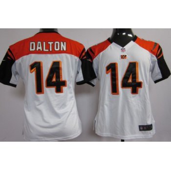 Nike Cincinnati Bengals #14 Andy Dalton White Game Womens Jersey