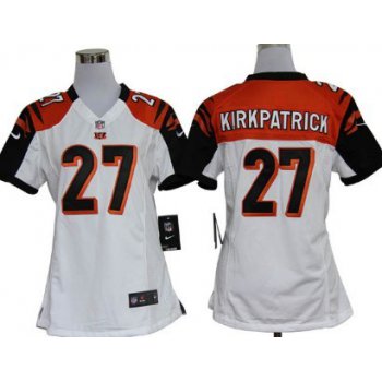 Nike Cincinnati Bengals #27 Dre Kirkpatrick White Game Womens Jersey