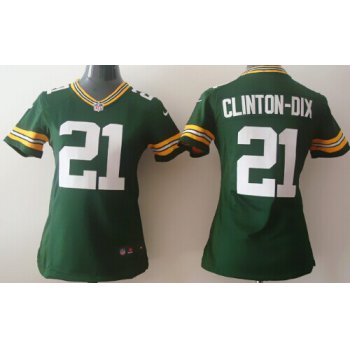 Nike Green Bay Packers #21 Ha Ha Clinton-Dix Green Game Womens Jersey