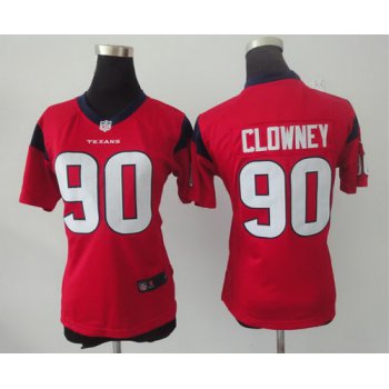 Nike Houston Texans #90 Jadeveon Clowney Red Game Womens Jersey