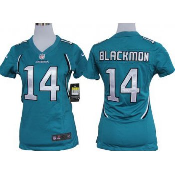 Nike Jacksonville Jaguars #14 Justin Blackmon Green Game Womens Jersey