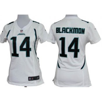 Nike Jacksonville Jaguars #14 Justin Blackmon White Game Womens Jersey