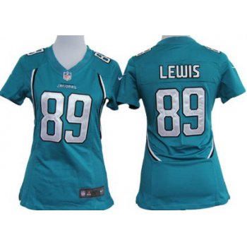 Nike Jacksonville Jaguars #89 Marcedes Lewis Green Game Womens Jersey