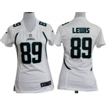 Nike Jacksonville Jaguars #89 Marcedes Lewis White Game Womens Jersey