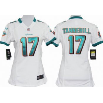 Nike Miami Dolphins #17 Ryan Tannehill White Game Womens Jersey