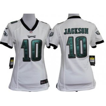 Nike Philadelphia Eagles #10 Desean Jackson White Game Womens Jersey