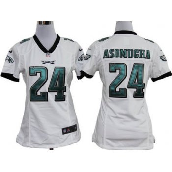 Nike Philadelphia Eagles #24 Nnamdi Asomugha White Game Womens Jersey