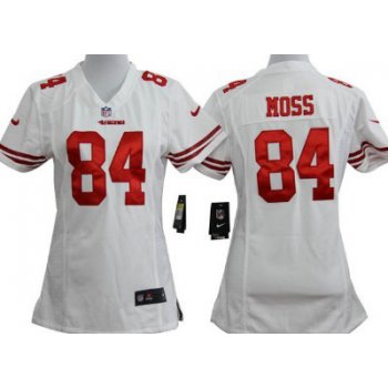 Nike San Francisco 49ers #84 Randy Moss White Game Womens Jersey