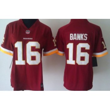 Nike Washington Redskins #16 Brandon Banks Red Game Womens Jersey