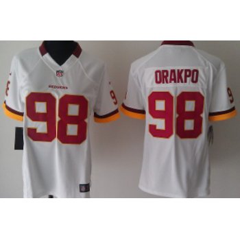 Nike Washington Redskins #98 Brian Orakpo White Game Womens Jersey