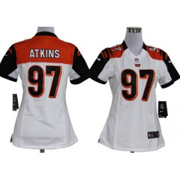 Nike Cincinnati Bengals #97 Geno Atkins White Game Womens Jersey