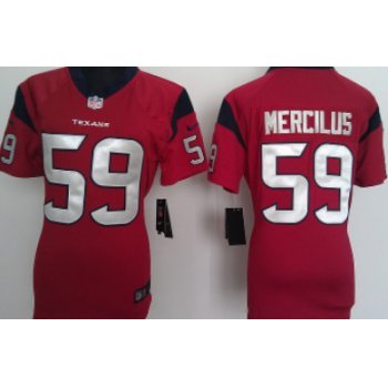 Nike Houston Texans #59 Whitney Mercilus Red Game Womens Jersey