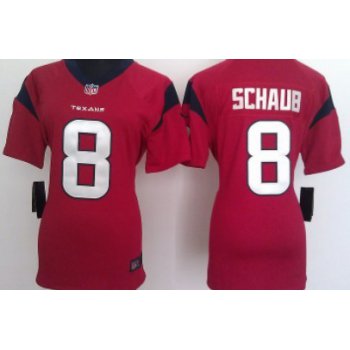 Nike Houston Texans #8 Matt Schaub Red Game Womens Jersey