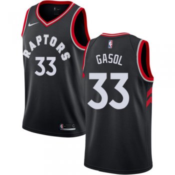 Raptors #33 Marc Gasol Black Women's Basketball Swingman Statement Edition Jersey