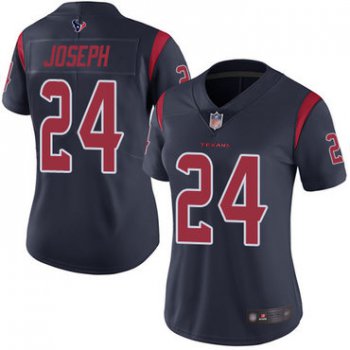 Texans #24 Johnathan Joseph Navy Blue Women's Stitched Football Limited Rush Jersey