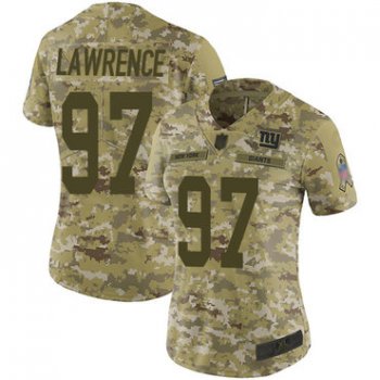 Giants #97 Dexter Lawrence Camo Women's Stitched Football Limited 2018 Salute to Service Jersey