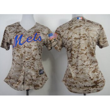 New York Mets Blank 2014 Camo Womens Jersey