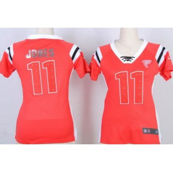 Nike Atlanta Falcons #11 Julio Jones Drilling Sequins Red Womens Jersey