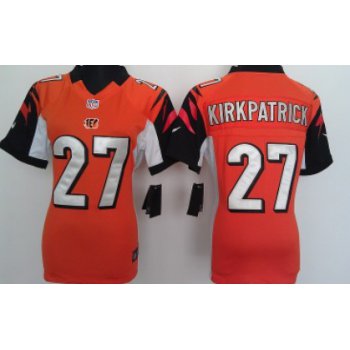 Nike Cincinnati Bengals #27 Dre Kirkpatrick Orange Game Womens Jersey