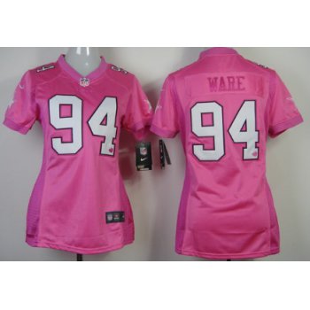 Nike Dallas Cowboys #94 DeMarcus Ware Pink Love Womens Jersey