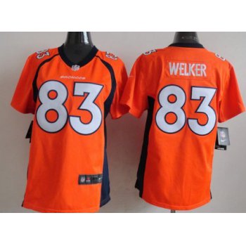 Nike Denver Broncos #83 Wes Welker 2013 Orange Game Womens Jersey