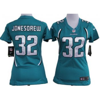 Nike Jacksonville Jaguars #32 Maurice Jones-Drew Green Game Womens Jersey