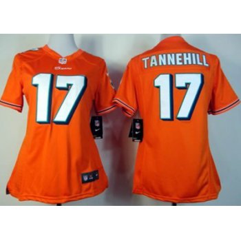 Nike Miami Dolphins #17 Ryan Tannehill Orange Game Womens Jersey