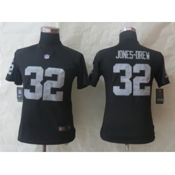 Nike Oakland Raiders #32 Maurice Jones-Drew Black Limited Womens Jersey