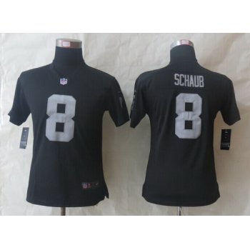 Nike Oakland Raiders #8 Matt Schaub Black Limited Womens Jersey