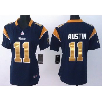 Nike St. Louis Rams #11 Tavon Austin Navy Blue Game Womens Jersey