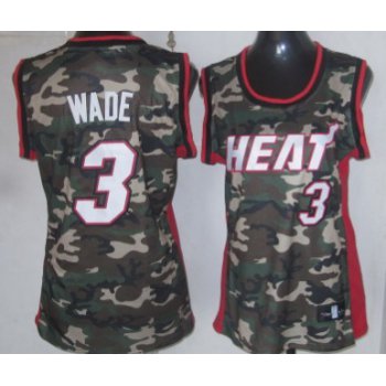 Miami Heat #3 Dwyane Wade Camo Fashion Womens Jersey