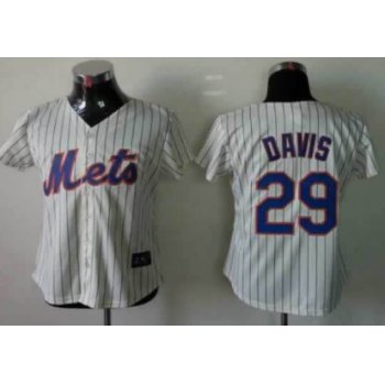 New York Mets #29 Ike Davis Cream Womens Jersey