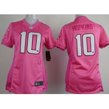 Nike Houston Texans #10 DeAndre Hopkins Pink Love Womens Jersey