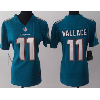 Nike Miami Dolphins #11 Mike Wallace 2013 Green Game Womens Jersey