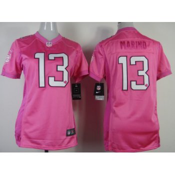 Nike Miami Dolphins #13 Dan Marino Pink Love Womens Jersey