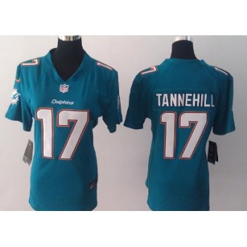 Nike Miami Dolphins #17 Ryan Tannehill 2013 Green Game Womens Jersey