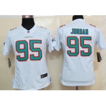 Nike Miami Dolphins #95 Dion Jordan 2013 White Limited Womens Jersey