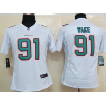 Nike Miami Dolphins #95 Dion Jordan 2013 White Limited Womens Jersey