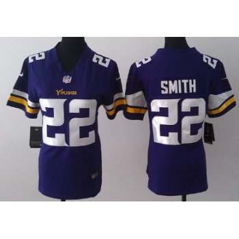 Nike Minnesota Vikings #22 Harrison Smith 2013 Purple Game Womens Jersey