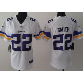 Nike Minnesota Vikings #22 Harrison Smith 2013 White Game Womens Jersey