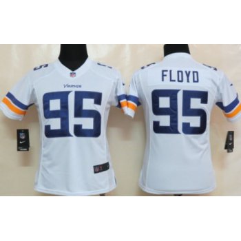 Nike Minnesota Vikings #95 Sharrif Floyd 2013 White Limited Womens Jersey